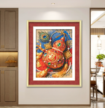 Cross Stitch Kit Gourd Endless Fortune and Longevity Self-Embroidery DIY New Chinese Style