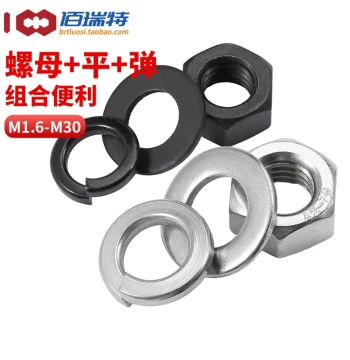 316/304 Stainless Steel Hex Nut, Flat Washer, and Spring Washer Combination Set, Complete Screw and Nut Assortment M3 M4 M5 M6