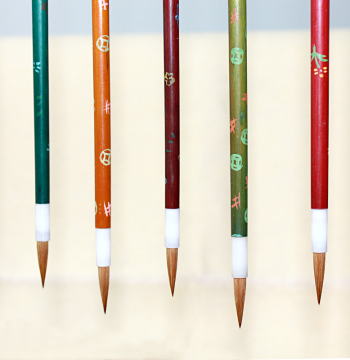 Japanese Style Wolf Hair Small Regular Script Calligraphy Brush, Flower Language Brush for Gongbi Line Drawing, Landscape and Bird-and-Flower Outlining, Free Shipping
