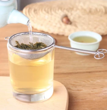 Japan Imported Echo Stainless Steel Tea Strainer and Sugar Powder Filter, Tea Ceremony Accessory and Brewing Spoon