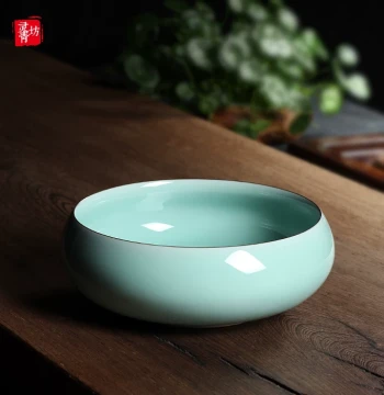 Ling Qing Fang Pure Handmade Tea Washer Celadon Extra Large Ceramic Cup Washer Brush Washer Water Washer Kung Fu Tea Set Jian Water Water Pot