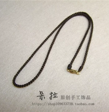 1mm-3mm Handmade Necklace Cord with 14K Gold-Filled Clasp, Suitable for Gold Pendants, Jade, and Emerald