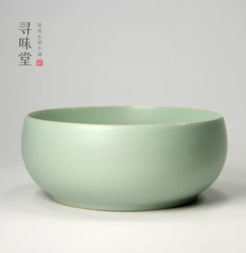 Sky Blue Ru Kiln Tea Washer, High-End Authentic Crackle Glaze Handmade Ru Porcelain Cup Washer, Water Basin, Ceramic Gongfu Tea Set