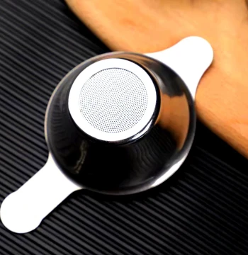 304 Stainless Steel Tea Strainer and Funnel - Fine Mesh Filter for Loose Leaf Tea and Teapot Accessories