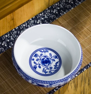 Ceramic Tea Washer, Cup Washing Bowl, Brush Washer, Water Washer, Blue and White Porcelain Kung Fu Tea Set, Tea Ceremony Accessories, Six Gentlemen Underglaze Color