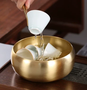 Xiangye Copper Tea Washer Cup Washer Large Jian Water Bowl Brush Washer Water Bowl Ashtray Tea Ceremony Kung Fu Tea Set Parts