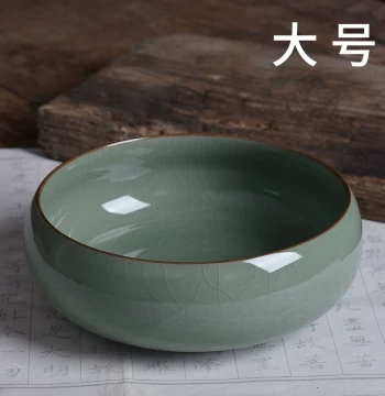Longquan Celadon Ceramic Ru Kiln Tea Washer Large Brush Washer Brush Pot Kung Fu Tea Set Tea Ceremony Accessories Extra Large Household Small