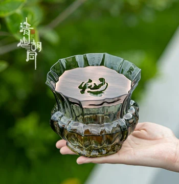 Qing Shan Hu Tong Household Glass Jian Water Tea Table Tea Desk Tea Dregs Bucket Kung Fu Tea Set Accessories Tea Washer Brewing Wastewater Bucket