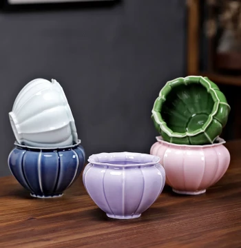 Ceramic Jian Water Tea Wash Household Tea Residue Pot Desktop Tea Pouring Waste Bucket Kung Fu Tea Set Tea Bowl Water Bowl Cup Wash Tea Wash