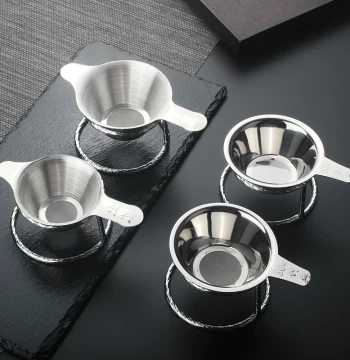 Food-Grade 304 Stainless Steel Filter Mesh Tea Strainer, Filter for Kung Fu Tea Sets, Compatible with Glass Fair Cups, Tea Waste Filter