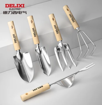 Delixi Gardening Tool Small Shovel Home Flower Planting and Care Outdoor Soil Loosening Iron Shovel Rake Hoe Weeding Beach Combing
