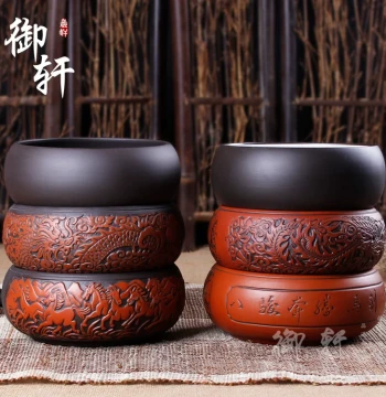 Yixing Purple Clay Tea Wash Large Ceramic Small Water Wash Tea Bowl Teacup Wash Brush Wash Kung Fu Tea Set Ashtray Flower Pot