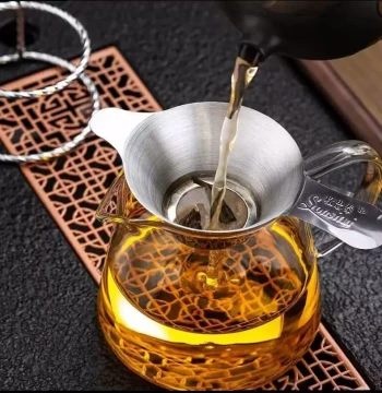 304 Stainless Steel Tea Strainer and Infuser Set, Fair Cup Brewing Tool, Filter Mesh Tea Accessories, Tea Divider