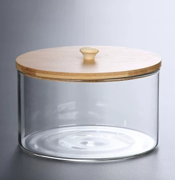 Heqi Japanese Zen-Style Glass Tea Washer with Lid, Extra-Large Home Water Vessel, Kung Fu Tea Set Accessory, Brush Washer, Heat-Resistant