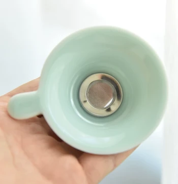 Ceramic Kung Fu Tea Set Accessories Longquan Celadon Tea Filter Tea Strainer Tea Filter Fairness Cup Set Stainless Steel Filter Net