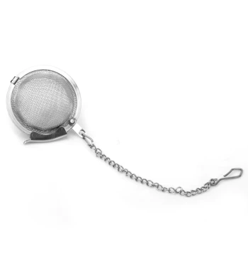 Tennis Ball Shape Stainless Steel Tea Strainer, Tea Set Brewing Device, Tea Filter, Tea Ball, Tea Bag, Tea Ceremony Accessory, Brewing Filter Mesh