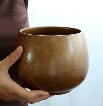 Home Ceramic Tea Wash and Tea Dregs Container, Desktop Water Vessel, Jian Shui, Tea Water Tank, Waste Water Bucket, Kung Fu Tea Ceremony Accessory