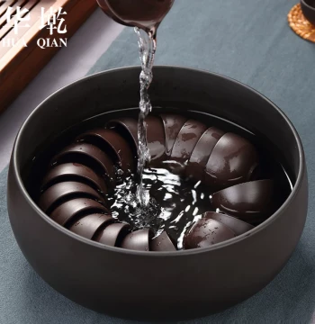 Huaqian Yixing Zisha Tea Wash Handcrafted Large Tea Wash Cup Wash Brush Wash Kung Fu Tea Set Tea Ceremony Spare Parts
