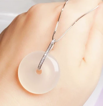 925 Silver-Plated Small Peace Buckle Clip Pendant Clasp Jade Clasp Amber Amber Pendant Universal Clasp Necklace Clasp