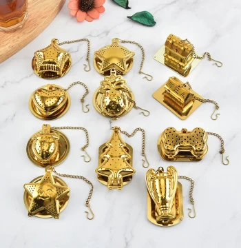 Stainless Steel Tea Strainer Office Tea Leaf Filter Hangable Tea Brewer Star-Shaped Filter Tea Separator Filtering Mesh