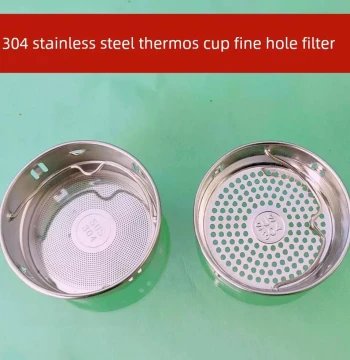 Glass Cup Tea Filter Tea Separator Thermos Filter Mesh 304 Stainless Steel Flower Tea Water Cup Tea Strainer Tea Filtering Teapot Tea Net
