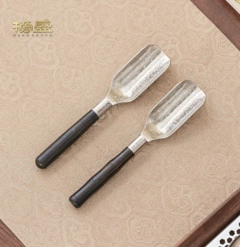 Bangsheng Pure Titanium Crystallized Tea Spoon, Tea Scoop, and Tea Picker for Home Use, Premium Kung Fu Tea Set Accessory