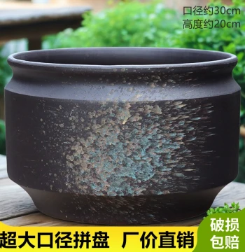 Home Extra-Large Diameter Green Plant Zisha Bonsai Pot Balcony Courtyard Extra-Large Succulent Cluster Special Ceramic Flower Pot