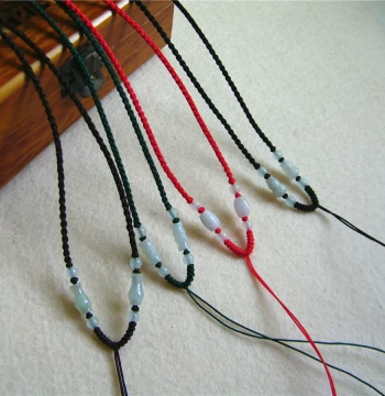 2mm Thin Jade Pendant Cord, Red/Coffee/Black Necklace Hanging Rope, Original Handmade Braided, Free Shipping