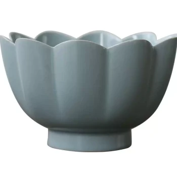 Sky Blue Ru Kiln Crackle Glaze Large Tea Wash, Ceramic Kung Fu Tea Set Accessory, Lotus Ru Porcelain Cup Washer