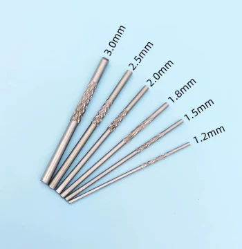 Buddhist Bead Polishing Rod, Fixed Pin Tungsten Steel Polishing Shaft, Bead Grinding Rod, Spiral Rounding Tool for Cultural Artifacts and Beeswax