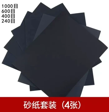 Stone Plastic Clay Sandpaper Grinding Rod, Model Making Tool, Polishing Sandcloth for Wenwan Figures and Woodworking, Fine Wet Sandpaper