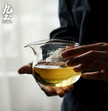 Jiutu Glass Fairness Cup Heat-Resistant Tea Divider Premium Tea Sea Handmade Kung Fu Tea Set Thickened Brewing Water Uniform Cup