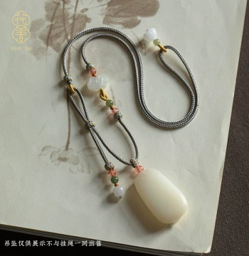 High-End Braided Necklace Cord for Jade Pendants, Hetian Jade Peace Buckle String, Women's Luxury Necklace Rope