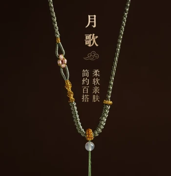 Hand-Woven Safety Buckle Necklace Cord, Premium Gold Chain Rope, High-End Jade Pendant Cord for Women