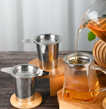 304 Stainless Steel Tea Strainer and Separator Set, Tea Filter Mesh for Fair Cup, Tea Leaf Filter, Tea-Water Separation Public Cup Kit