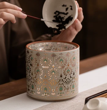 Xinyuyuan Retro Dunhuang Jian Water Bowl, Tea Dregs Container, Household Kung Fu Tea Set Ceramic Water Rinse Cup, Funnel Ashtray