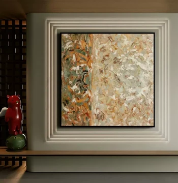 French Entryway Decorative Painting Cream Style Wall Art Extra Large Square Abstract Art Modern Texture Hand-Painted Oil Painting