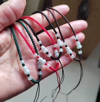 2mm Hand-Woven Jade Necklace Cord: Short Clavicle Chain for Emerald Pendants, Gold Jade Pendants, and Hanging Ornaments