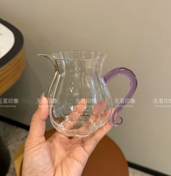 Luoshen High Borosilicate Glass Fairness Cup, Home Kung Fu Tea Pitcher, High-Temperature Resistant Heat-Resistant Even Pouring Cup, Tea Sea Distributor