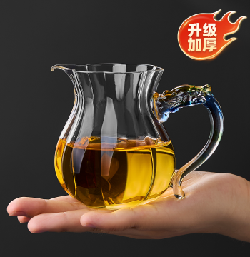 High-Temperature Resistant Thickened Glass Fair Cup Set - 2026 New High Borosilicate Tea Sea and Divider Three-Piece Set