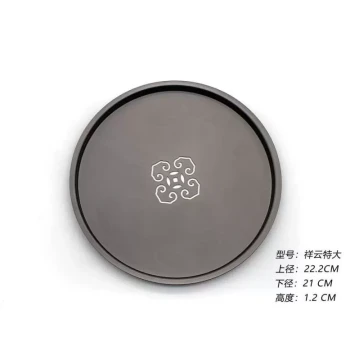 Tea Tray Lid with Metal Cover, Tea Waste Strainer, Cup Washer, and Water Basin with Filter for Kung Fu Tea Set Accessories