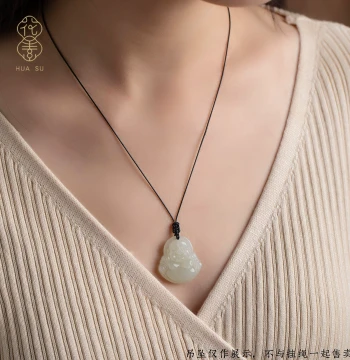 Safety Buckle Pendant Cord for Jade and Gold, Adjustable Necklace Rope with Leather Finish for Women