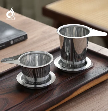 High-Density 304 Stainless Steel Tea Strainer with Deepened Design for Teapots and Cups; Inner Liner Filter Mesh for Brewing Tea