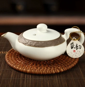 Taolifang Ru Kiln Crackle Travel Tea Set, Single Teapot, Tea Wash, Pot Stand, Tea Canister, Kung Fu Tea Set Accessories