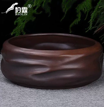 Wood-Fired Retro Tea Wash, Extra Large Brush Washer, Water Bowl, Ceramic and Purple Clay Kung Fu Brewing Tea Set, Home Cup Washing Vessel