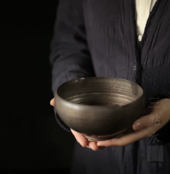 Handmade Thin-Body Water Wash Personalized Iron Glaze Tea Wash Chinese Style Ceramic Jian Shui Kung Fu Tea Set Accessories Cup Wash Matcha Bowl
