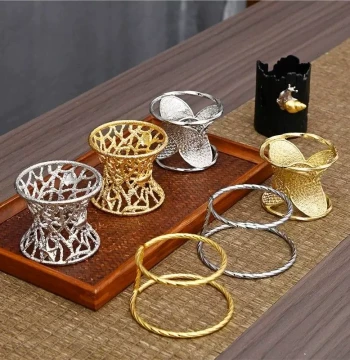 Tea Strainer Stand, Home Teacup Filter Holder Base, Stainless Steel Tea Leaf Filter Net, Creative Tea Tray Rack