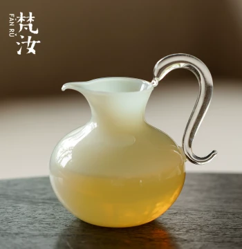 Fanru Ice-Jade High-Aesthetic Glass Fair Cup New Chinese Style Original Handmade Tea Divider Premium Kung Fu Tea Set Tea Sea