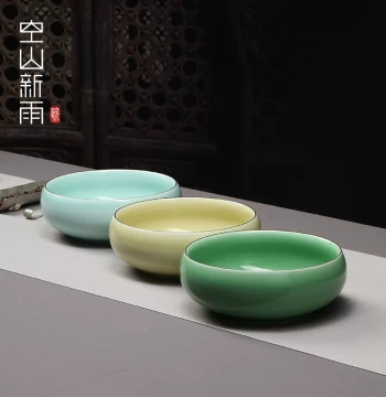 Kongshan Xinyu Large Extra-Large Tea Washer, Ceramic Water Basin, Tea Bowl, Kung Fu Tea Set Accessory, Tea Ceremony Component, Brush Washer, Water Pot