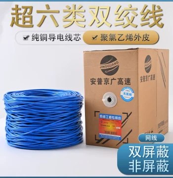 AMP Cat6a FTP Gigabit Ethernet Cable - Oxygen-Free Copper Network Wire for Surveillance and Home Use (Unshielded Twisted Pair)